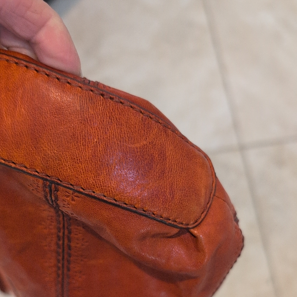 Fossil Talita Burnt Orange Leather Crossbody Bag - Picture 16 of 16
